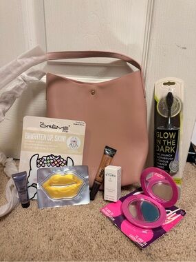 Anthropologie Samara shoulder/crossbody SKINCARE/makeup bundle